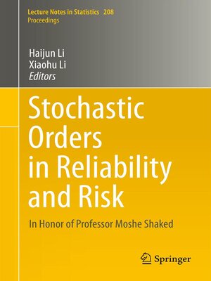 cover image of Stochastic Orders in Reliability and Risk